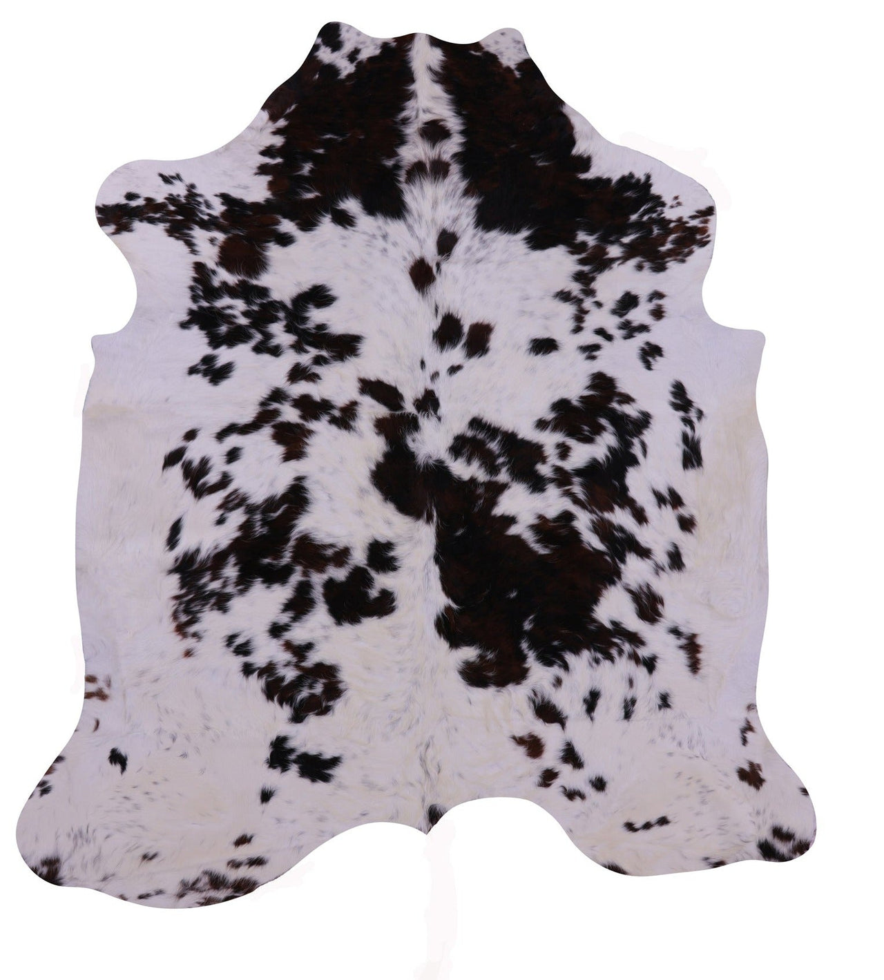 Black & White Natural Cowhide Rug - XLarge 7'4"H x 6'9"W