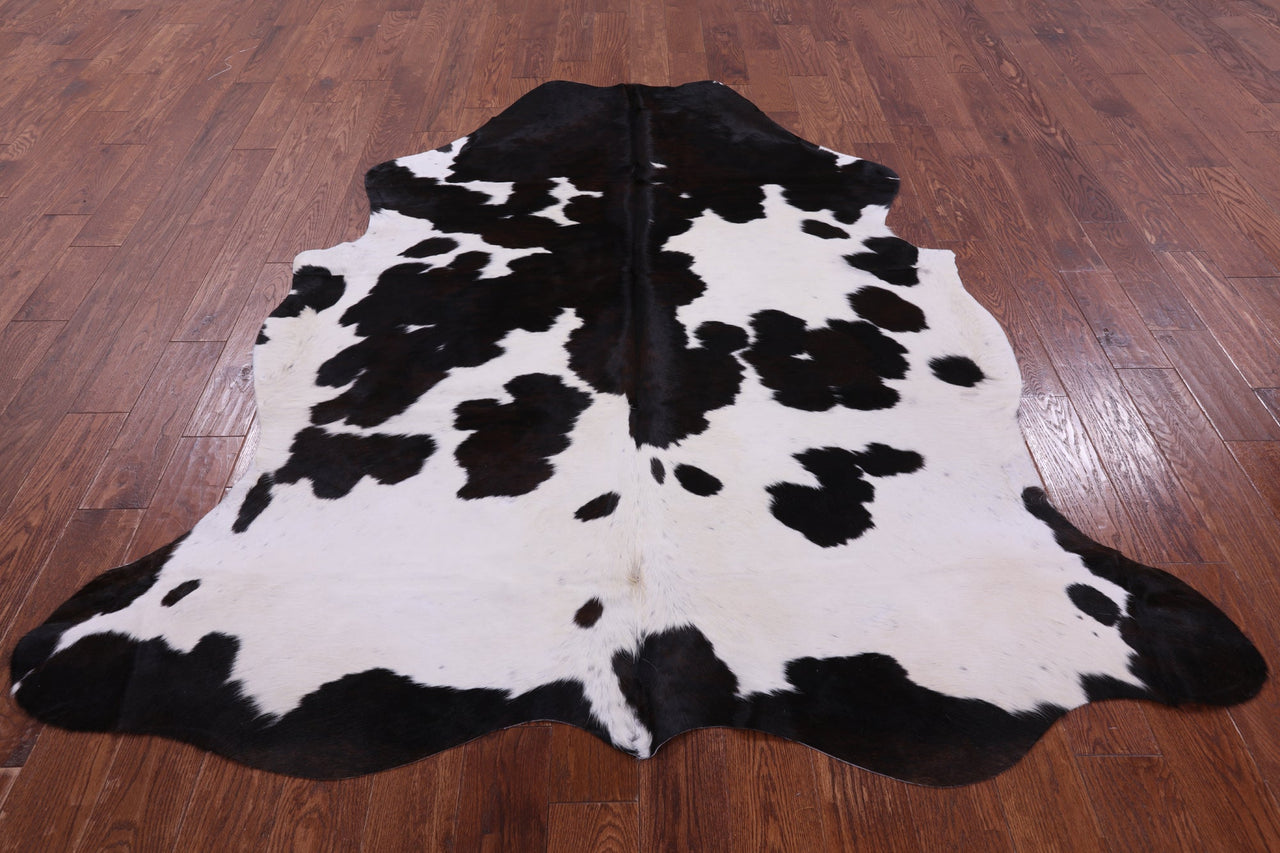 Black & White Natural Cowhide Rug - Large 7'4"H x 6'5"W