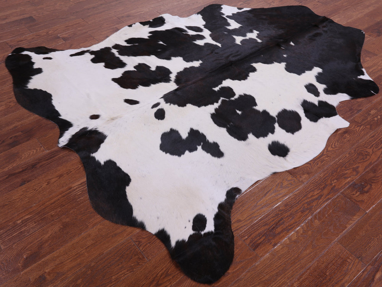 Black & White Natural Cowhide Rug - Large 7'4"H x 6'5"W