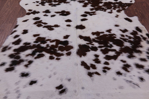 Brown & White Natural Cowhide Rug - X-Large 7'1