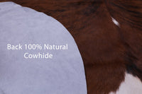 Thumbnail for Brown & White Natural Cowhide Rug - Large 7'1