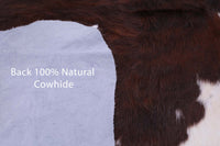 Thumbnail for Brindle Brown & White Natural Cowhide Rug - XLarge 7'0