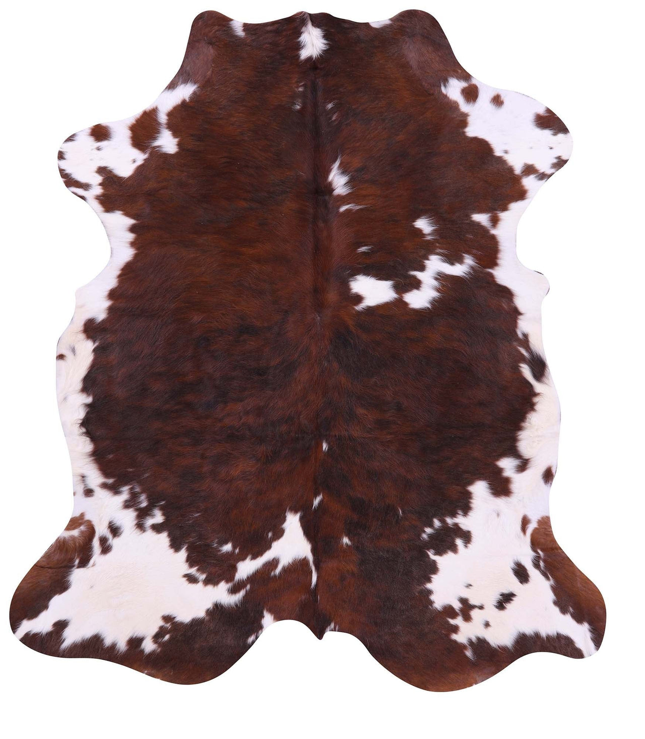 Brindle Brown & White Natural Cowhide Rug - XLarge 7'0"H x 6'1"W