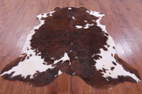 Thumbnail for Brindle Brown & White Natural Cowhide Rug - XLarge 7'0