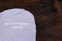 Thumbnail for Brindle Tricolor Natural Cowhide Rug - Small 6'0