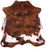 Brindle Brown & White Natural Cowhide Rug - Small 5'9"H x 5'5"W