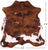 Brindle Brown & White Natural Cowhide Rug - Small 5'9"H x 5'5"W