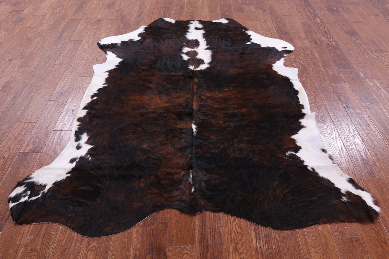 Brindle Tricolor Natural Cowhide Rug - XLarge 7'5"H x 6'2"W