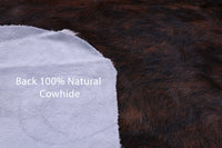 Thumbnail for Brindle Tricolor Natural Cowhide Rug - XLarge 7'5