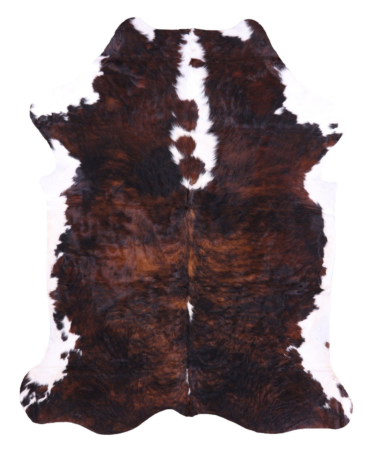 Brindle Tricolor Natural Cowhide Rug - XLarge 7'5"H x 6'2"W