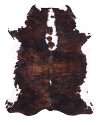 Thumbnail for Brindle Tricolor Natural Cowhide Rug - XLarge 7'5