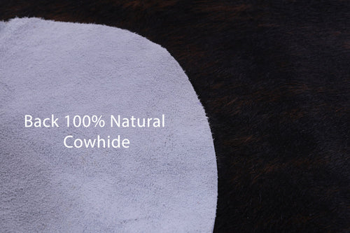 Dark Brindle Natural Cowhide Rug - X-Large 7'4