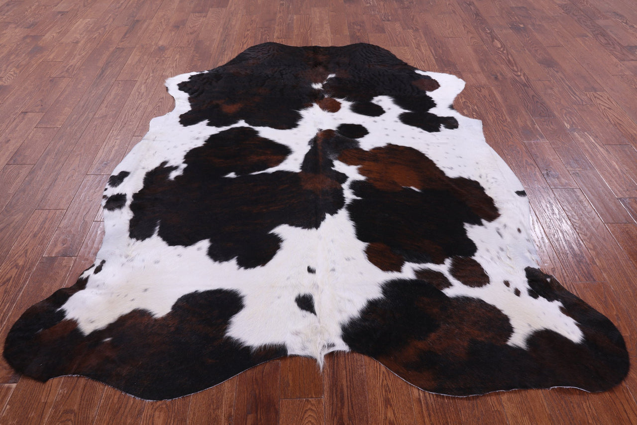 Tricolor Natural Cowhide Rug - XLarge 7'7"H x 6'6"W