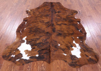 Thumbnail for Brindle Brown Natural Cowhide Rug - XLarge 7'5