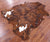 Brindle Brown Natural Cowhide Rug - XLarge 7'5"H x 6'2"W