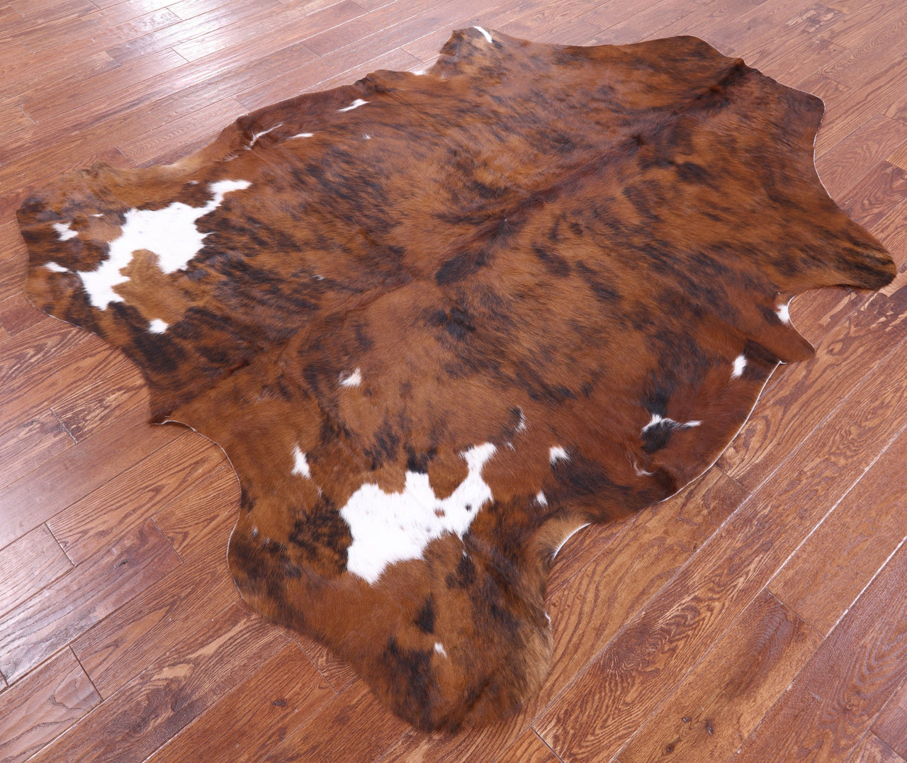 Brindle Brown Natural Cowhide Rug - XLarge 7'5"H x 6'2"W