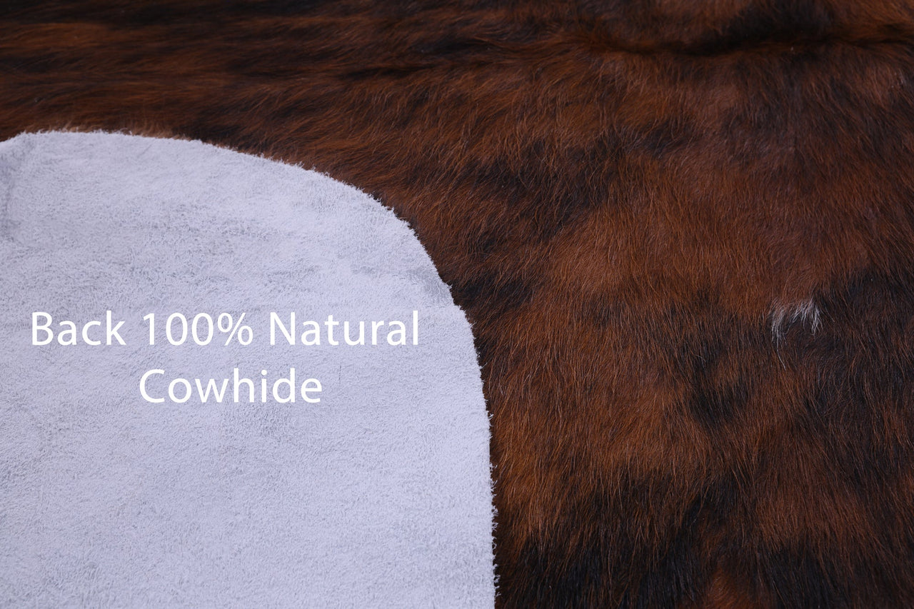 Brindle Brown Natural Cowhide Rug - XLarge 7'5"H x 6'2"W