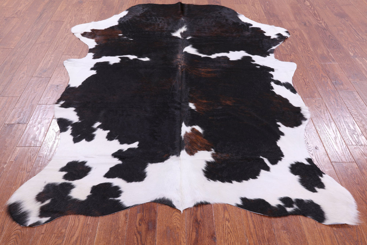 Tricolor Natural Cowhide Rug - XLarge 7'7"H x 5'3"W