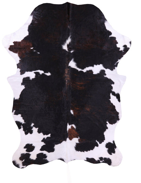 Tricolor Natural Cowhide Rug - XLarge 7'7"H x 5'3"W