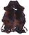 Brindle Tricolor Natural Cowhide Rug - XLarge 8'1"H x 6'7"W