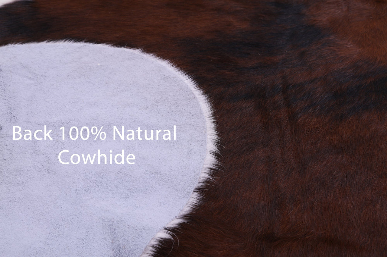 Tricolor Natural Cowhide Rug - XLarge 7'3"H x 6'8"W