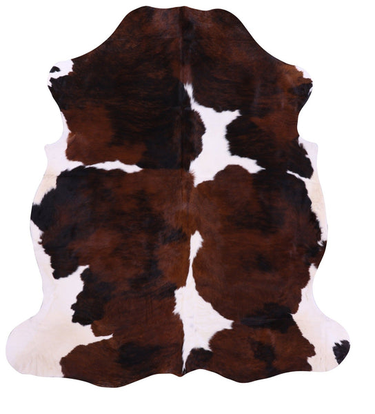 Tricolor Natural Cowhide Rug - XLarge 7'3"H x 6'8"W