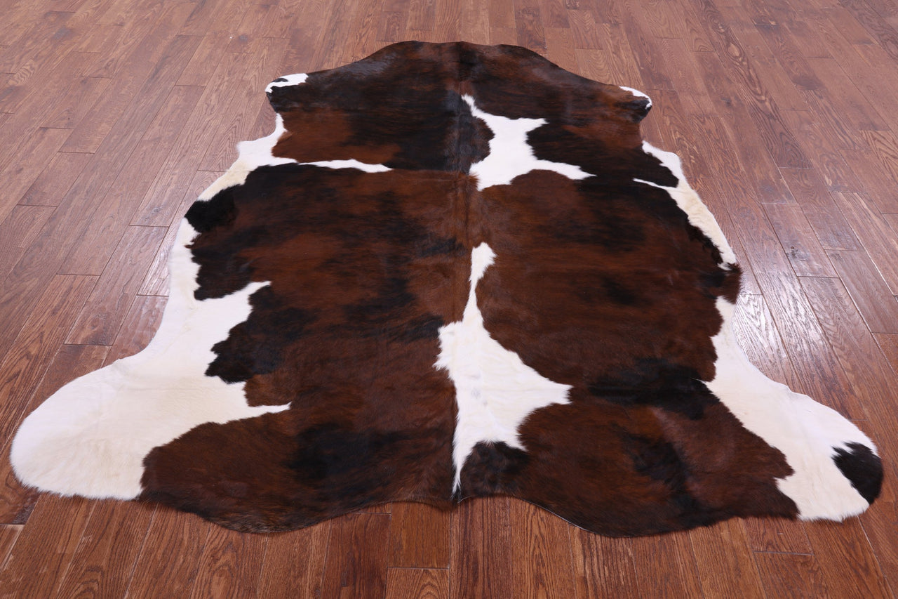 Tricolor Natural Cowhide Rug - XLarge 7'3"H x 6'8"W