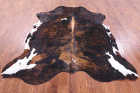 Thumbnail for Brindle Tricolor Natural Cowhide Rug - XLarge 7'8