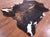 Brindle Tricolor Natural Cowhide Rug - XLarge 7'8"H x 6'9"W