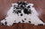 Black & White Natural Cowhide Rug - XLarge 7'10"H x 6'10"W