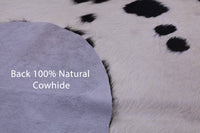 Thumbnail for Black & White Natural Cowhide Rug - XLarge 7'10