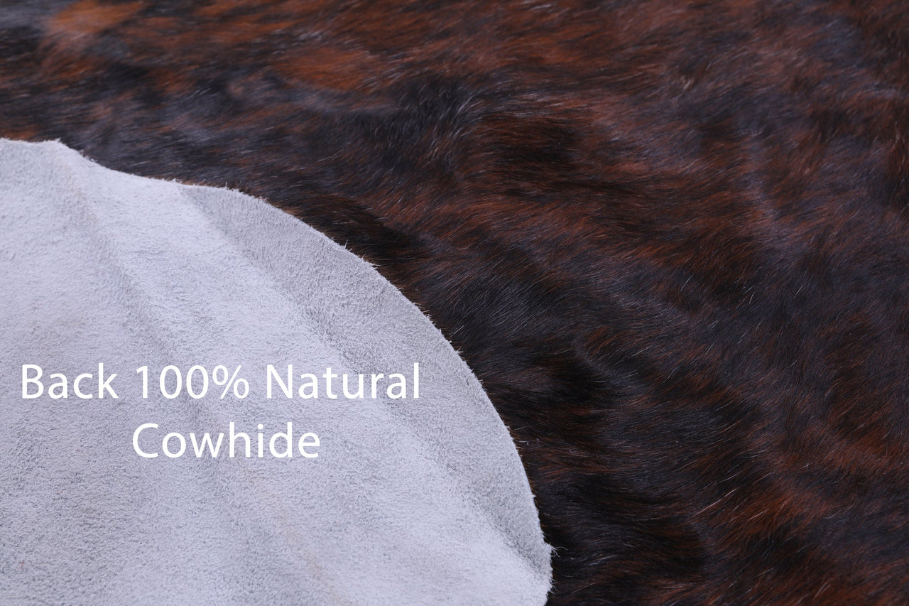 Brindle Brown Natural Cowhide Rug - XLarge 7'7"H x 6'5"W