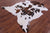 Brown & White Natural Cowhide Rug - Large 6'10"H x 6'7"W