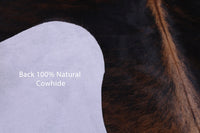 Thumbnail for Brindle Tricolor Natural Cowhide Rug - Medium 5'9