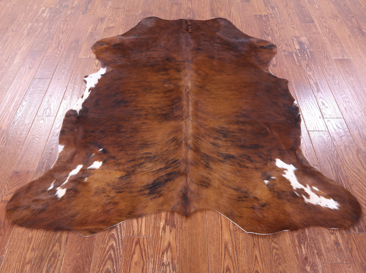 Brindle Brown Natural Cowhide Rug - Medium 6'2"H x 5'9"W