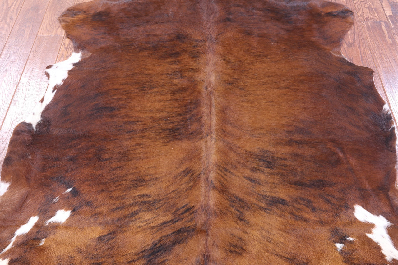 Brindle Brown Natural Cowhide Rug - Medium 6'2"H x 5'9"W