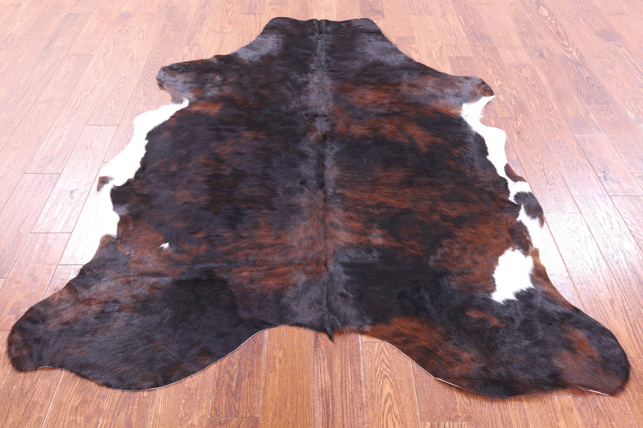 Brindle Tricolor Natural Cowhide Rug - Large 6'9"H x 5'4"W