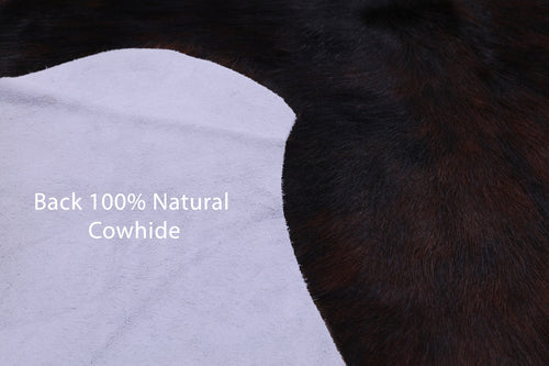 Dark Brindle Natural Cowhide Rug - Large 6'9