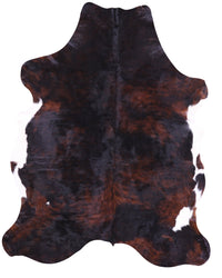 Thumbnail for Brindle Tricolor Natural Cowhide Rug - Large 6'9