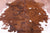 Brown & White Natural Cowhide Rug - Medium 6'6"H x 6'0"W