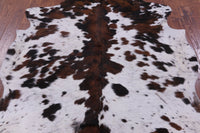 Thumbnail for Brown & White Natural Cowhide Rug - Medium 6'7