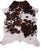 Tricolor Natural Cowhide Rug - Medium 6'7"H x 5'11"W
