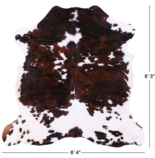 Tricolor Natural Cowhide Rug - Medium 6'3