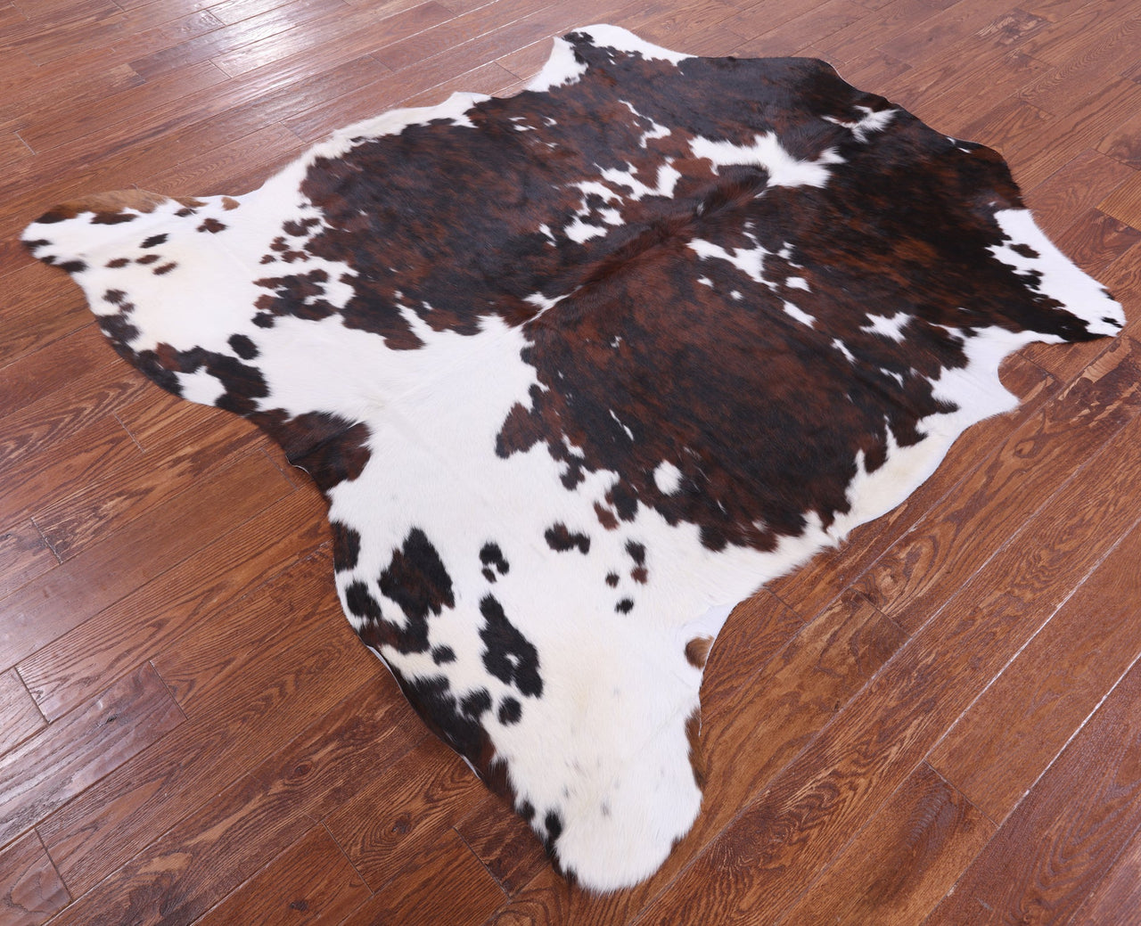 Tricolor Natural Cowhide Rug - Medium 6'3"H x 6'4"W