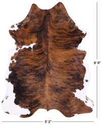 Thumbnail for Brindle Natural Cowhide Rug - Large 6'6