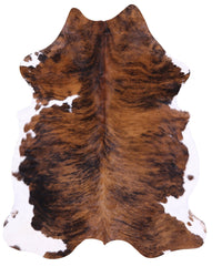 Thumbnail for Brindle Natural Cowhide Rug - Large 6'6