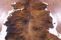 Thumbnail for Brindle Natural Cowhide Rug - Large 6'6