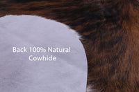 Thumbnail for Brindle Natural Cowhide Rug - Medium 6'6