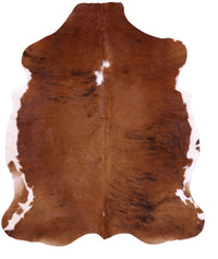 Thumbnail for Brown & White Natural Cowhide Rug - Large 6'5