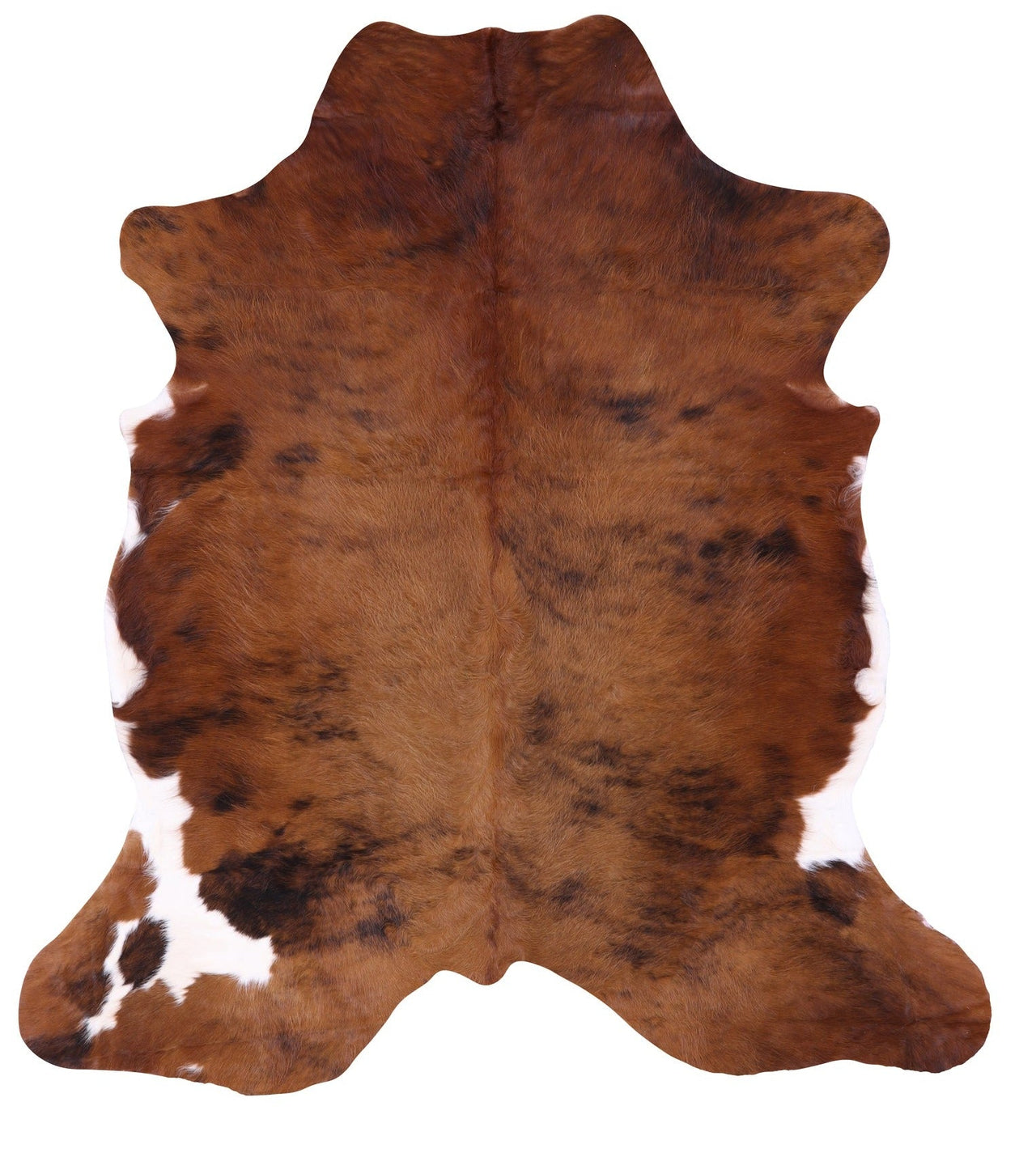 Brindle Brown Natural Cowhide Rug - Medium 6'10"H x 6'1"W